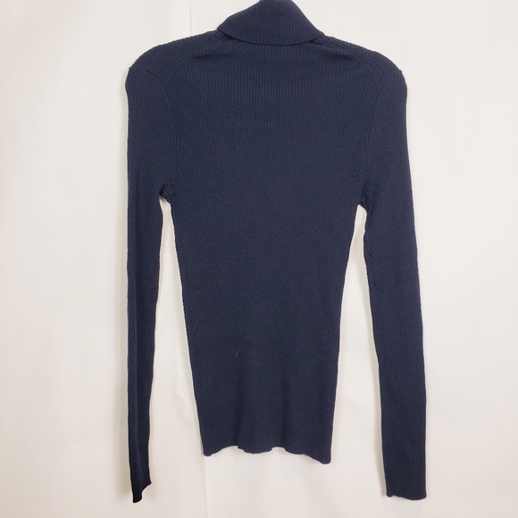 Paule Ka navy ribbed turtleneck sweater - Picture 2 of 7